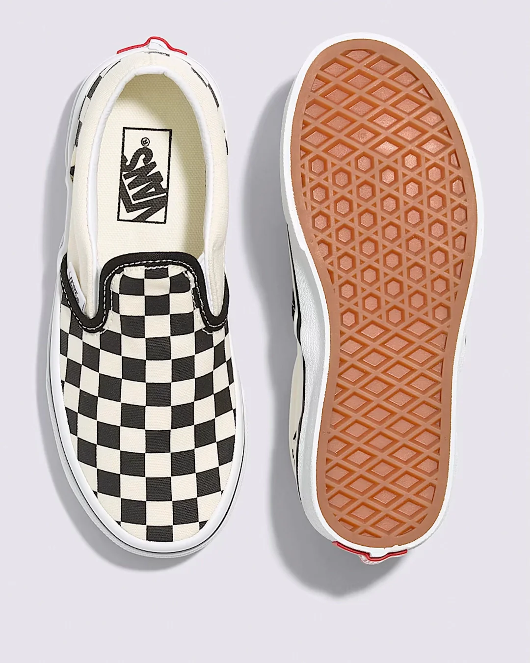 Kids Classic Slip-On Shoes - Checkerboard Black/White - Image 3