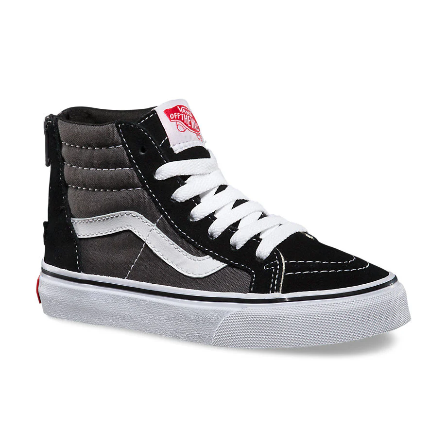 Kids Sk8-Hi Zip Shoes - Black/Charcoal - Image 3