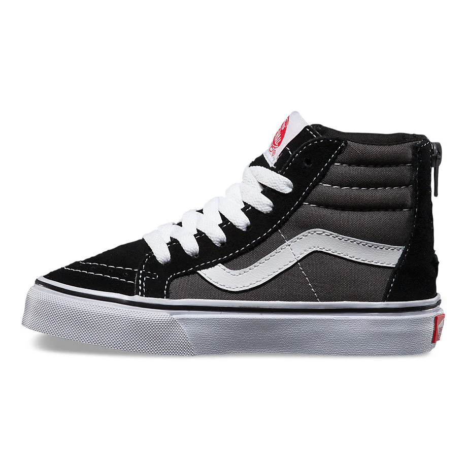 Kids Sk8-Hi Zip Shoes - Black/Charcoal - Image 4